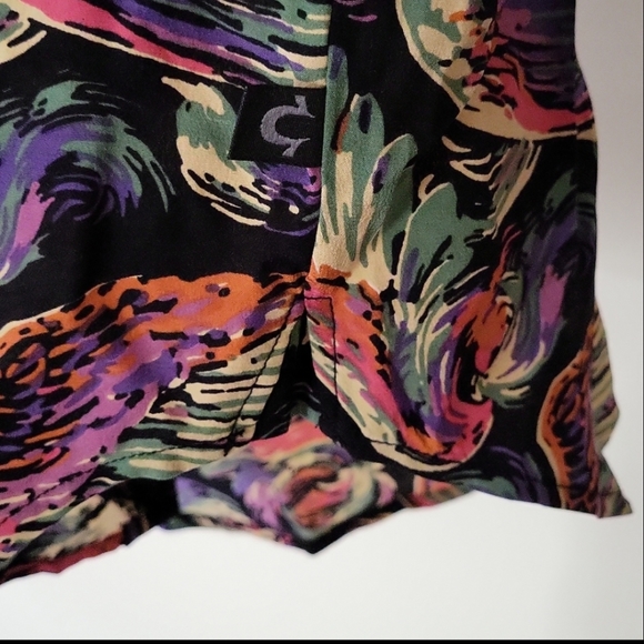 NWOT True Religion Angels Wings Print 100% Silk Button Down Shirt - Picture 13 of 13